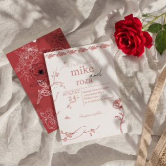Une invitation de mariage en couleurs d'amour
