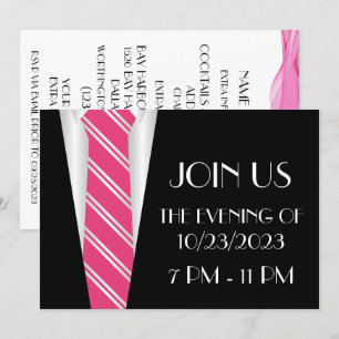Une invitation formelle en smoking rose