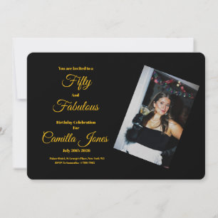 Une invitation personnalisée moderne pour un 50e a