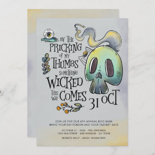 Une Invitation Plate De La Fête D'Halloween