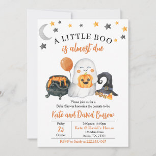 Une invitation pour une Baby Shower 'A Little Boo'