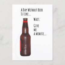 Une journée sans la carte amusante de la bière