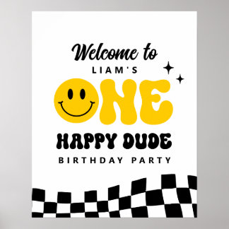 UNE joyeuse Affiche de bienvenue de fête d'anniver