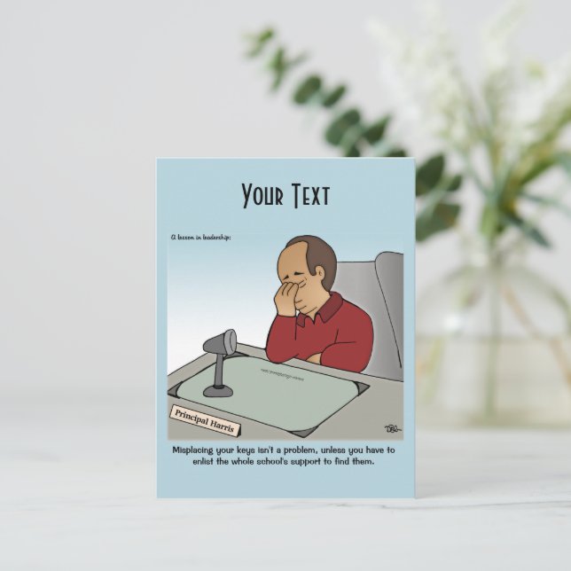 Une leçon de leadership Carte postale (Debout devant)