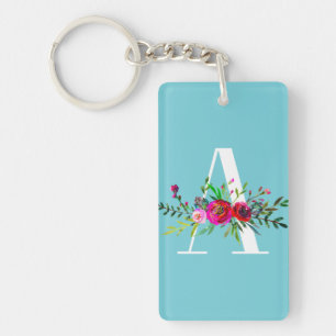Une lettre initiale monogramme floral couleur pers