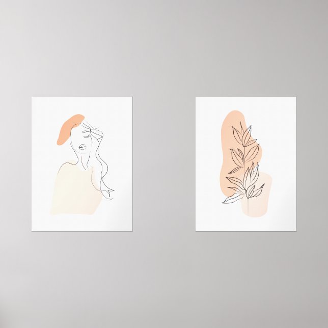 une ligne d'art féminin et feuillage (Recto)