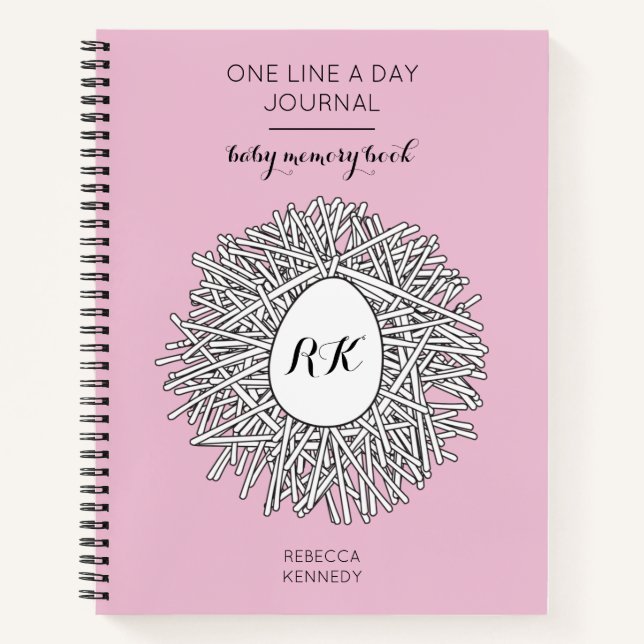 Une ligne par jour Journal Bébé Girl Mémoire Livre (Devant)