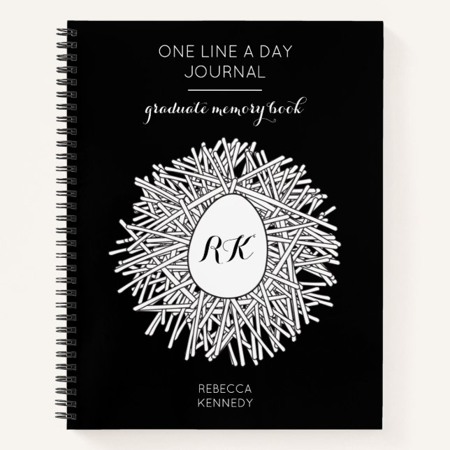 Une ligne par jour Journal Graduate Memory Book (Devant)