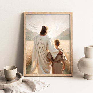 Une Main Guide, Art mural chrétien, Image de Jésus