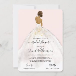 Une mariée d'aquarelle dans une invitation à la do
