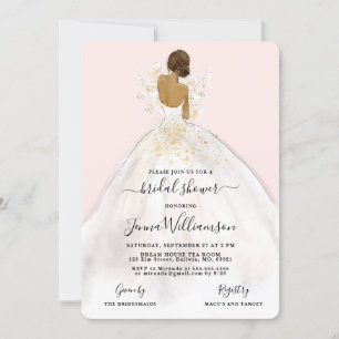 Une mariée d'aquarelle dans une invitation à la do