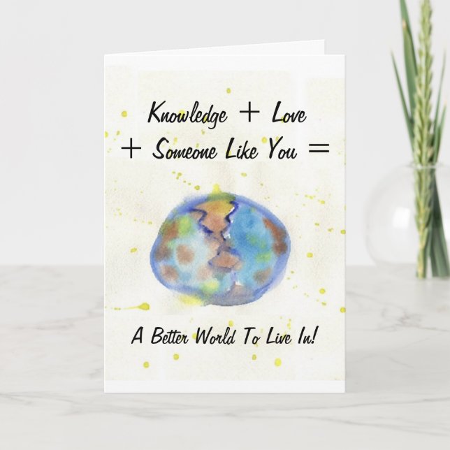 Une meilleure aquarelle du monde Carte de Graduati (Devant)