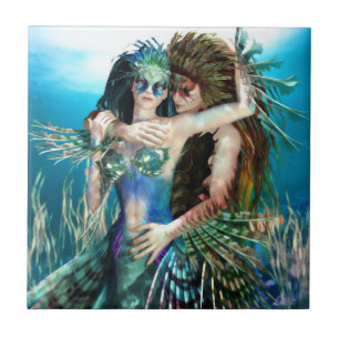 Une mer de carreau de céramique d'amour et de