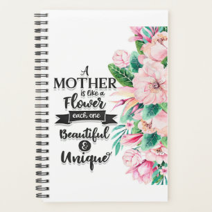 Une mère est comme un cadeau de fleurs, cadeau de