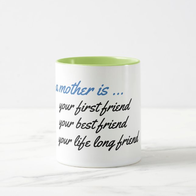 Une Mère Est Votre Meilleure Mug Ami - Mignonne! (Centre)