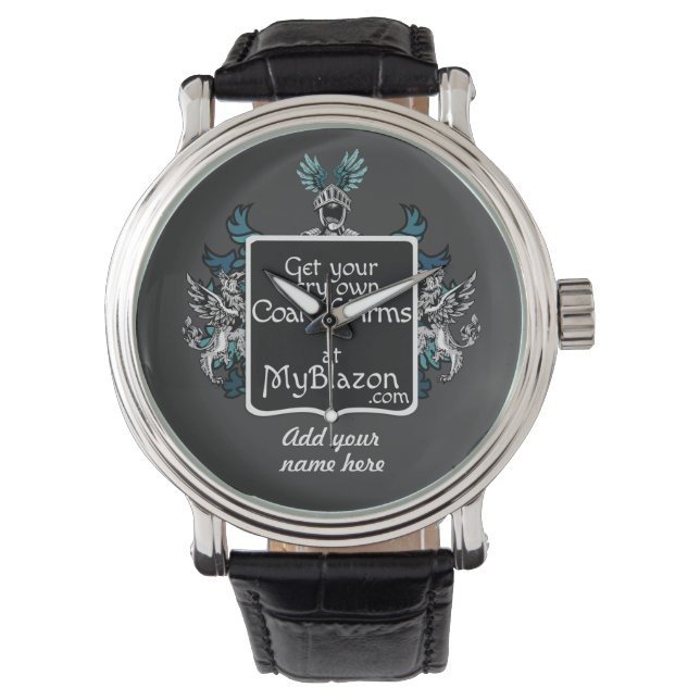 Une montre ornée de votre propre blason (devant)