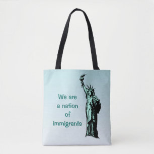 Une nation d'immigrants Sac fourre-tout bleu