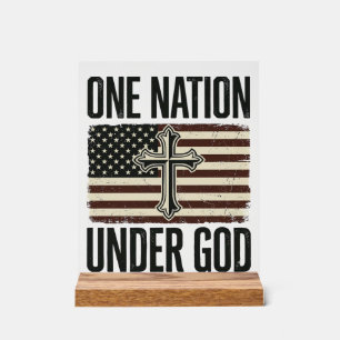 Une nation sous Dieu croix patriotique