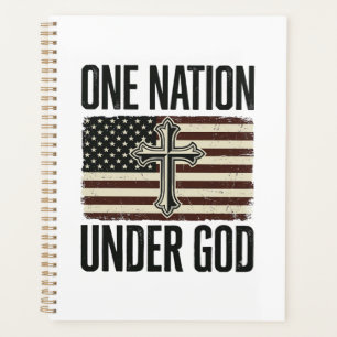 Une nation sous Dieu croix patriotique