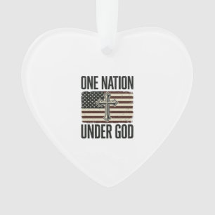 Une nation sous Dieu croix patriotique