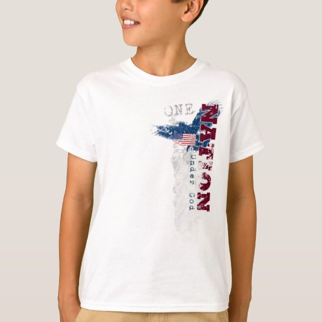 Une nation sous le T-shirt grunge de l'enfant de (Devant)