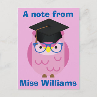 Une note de la carte postale de la Chouette pourpr