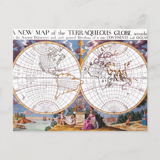 Une Nouvelle Carte De La Carte Postale Terraquée G (Devant)