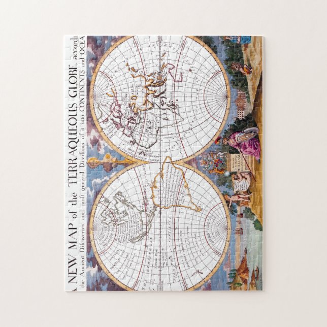 Une Nouvelle Carte Du Terraqueux Globe Puzzle (Vertical)