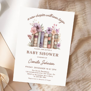Une nouvelle page commence Invitation pour Baby Sh