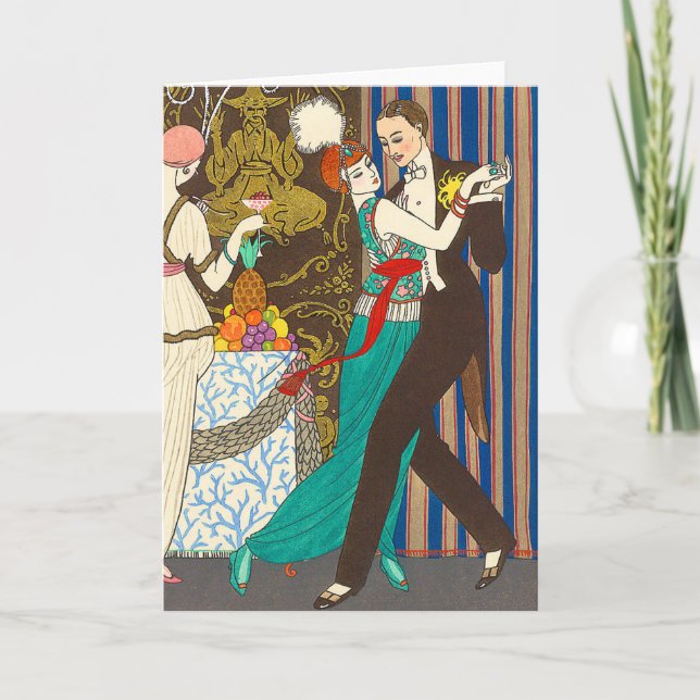 Une nuit dans la carte de voeux décadente d'art (Devant)