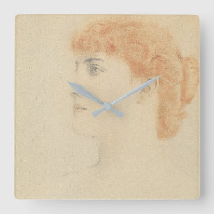 Une Parisienne 1916 Quadratische Wanduhr