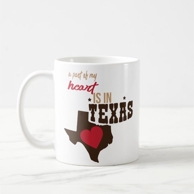 Une partie de mon coeur le Texas couple la tasse (Gauche)