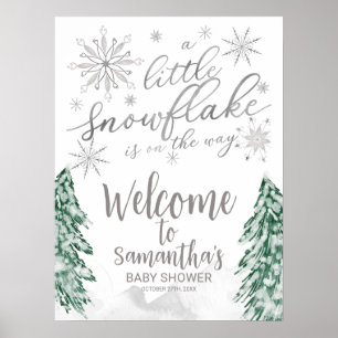 Une petite Affiche de bienvenue de Baby shower Sno