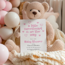 Une petite amie Baby shower fille Invitation
