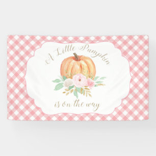 Une petite bannière de baby shower en floral rose