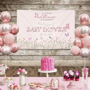 Une Petite Bannière De Baby shower Fleur sauvage E