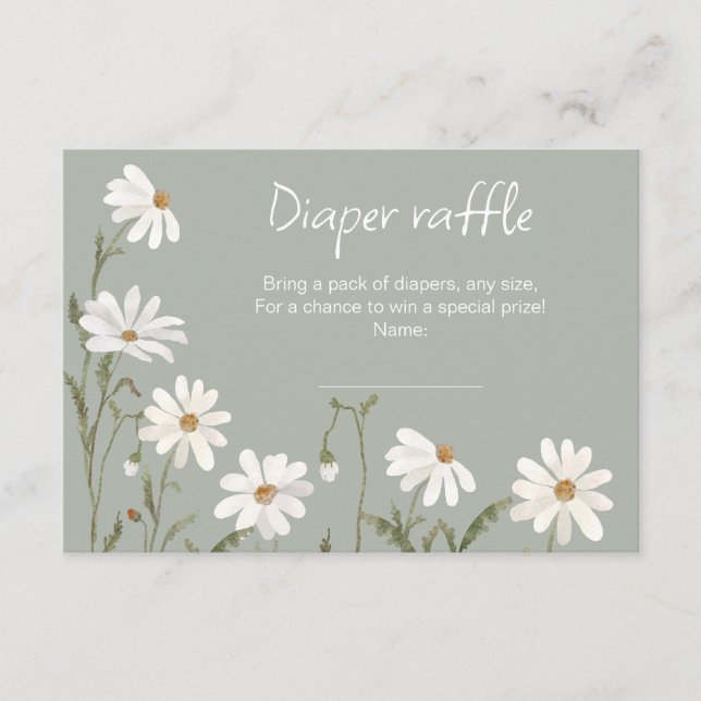 Une petite carte de baby shower fleur sauvage marg (Devant)