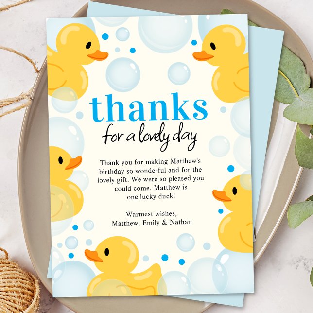 Une petite chanceuse Première carte de remerciemen (Créateur téléchargé)