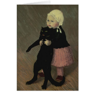Une petite fille avec un chat, 1889