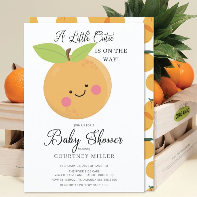 Une petite invitation au Baby shower Cutie (Créateur téléchargé)