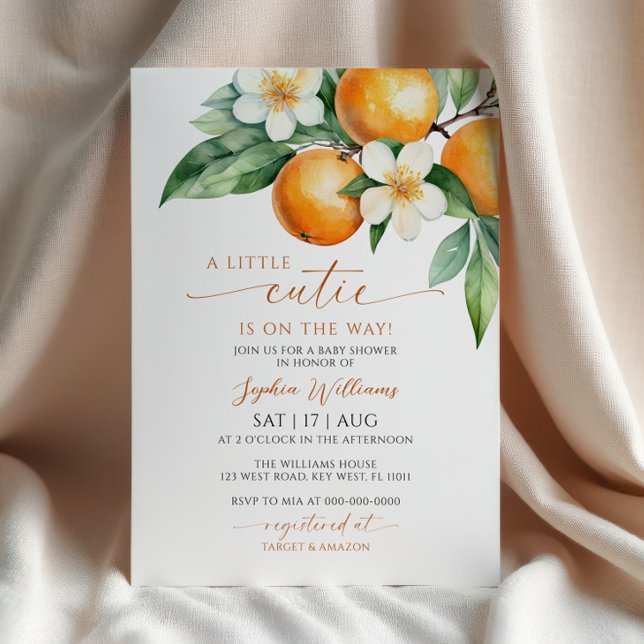 Une petite invitation au Baby shower Cutie (Créateur téléchargé)