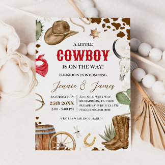 Une petite invitation au Baby shower de cowboy