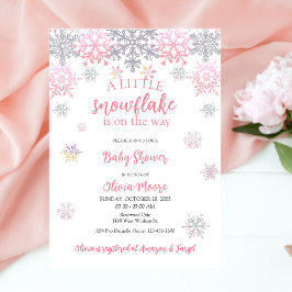 Une petite invitation au baby shower Snowflake