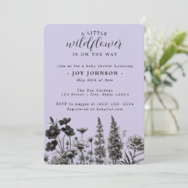 Une Petite Invitation Baby shower Fleur sauvage