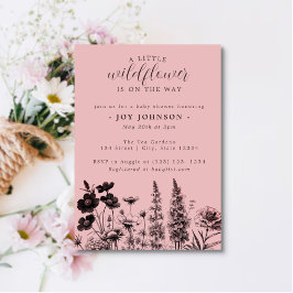 Une Petite Invitation Baby shower Fleur sauvage
