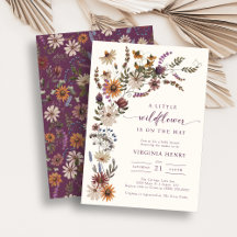 Une Petite Invitation Baby shower Fleur sauvage