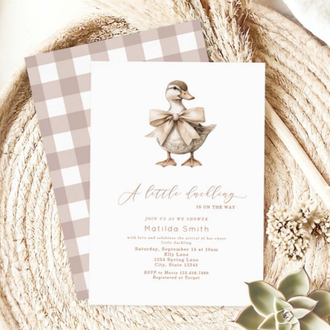Une Petite Invitation De Baby shower De Canards (Créateur téléchargé)