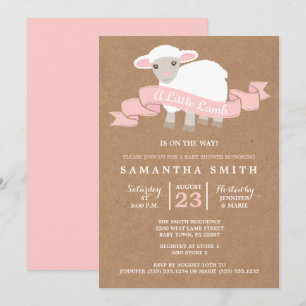 Une petite invitation de baby shower de fille