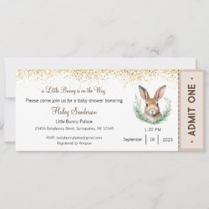 Une petite invitation de lapin en route, bébé 