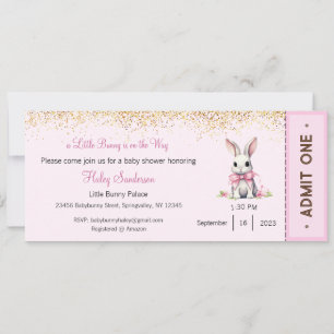 Une petite invitation de lapin sur le chemin, bébé